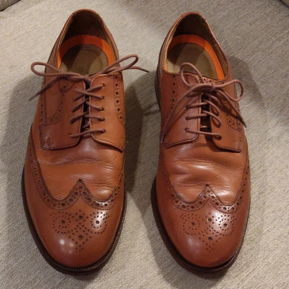 Cole Haan Grand 0's Leather Wing Tip Oxford Shoes Men's SIZE 9